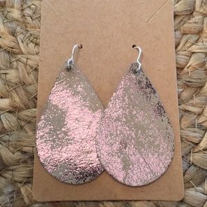 100% Leather Teardrop Earrings / 2 for $25